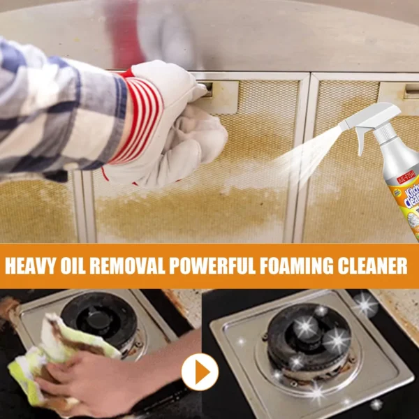 Kitchen Foam Grease Spray Grill Oven Dirt Oil Cleaning Stove Degreasing Bubble Cleaner Rinse Free Household Degreasing Detergent - Image 6