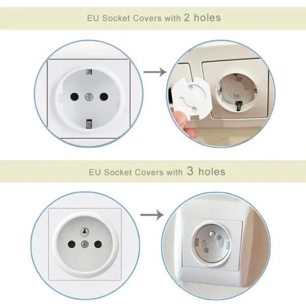 Baby Safety Socket Covers 10pcs Electrical Plastic Outlet Protectors Child Safe Socket Security Protection - Image 3