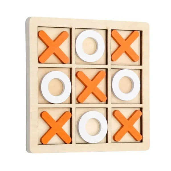 1 PC Wooden Board Game Tic Tac Toe 9"x9" Table Toy for Kids Gifts Family Games Desk Decoration Board Game Party Games - Image 6