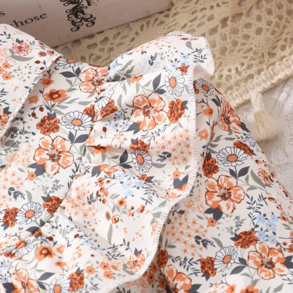 New Kids Girls Dress Long Sleeve Spring Autumn Gauze Belt Children Dress Casual Soft Ventilate Cute Comfort Girls Clothing 2-7Y - Image 4