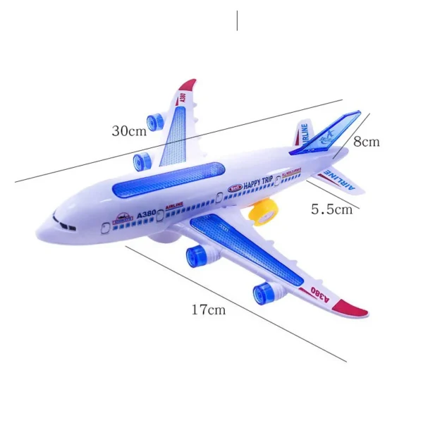 Electronic Aeroplane Toy with Music Autopilot Flash Sound Aircraft Automatic Rotation Plane Educational Toy Gift For Children - Image 5