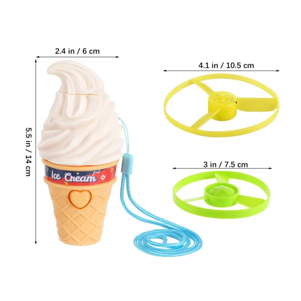Kids Luminous Flying Disc Propeller Toys Cute Ice Cream Launcher Flying UFO Toy Spinning Top Outdoor Game Gift for Kids - Image 5