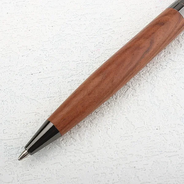 Premium Metal Ballpoint Pen with Wood Barrel for Smooth Writing Experience and High-End Design-Blue Ink-Office-With Pen BAG - Image 3