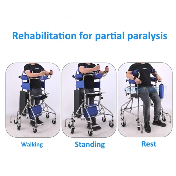 Wheelchair Inch Lightweight Andador Wheel Handicapped Wheeled Lightweight 4in Electronic Leg Medical Aluminum Rollator - Image 3