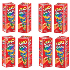 2025 Stacko UNO Card Board Game Family Entertainment Poker Party Early Education Puzzle Stackoed Toy Playing Cards Birthday Gift