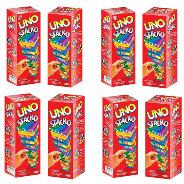 2025 Stacko UNO Card Board Game Family Entertainment Poker Party Early Education Puzzle Stackoed Toy Playing Cards Birthday Gift