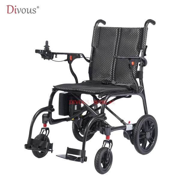 Hot New Design Luxury Portable Lightweight Ultra Light Foldable Carbon Fiber Electric Wheelchair For Disabled Wheelchair - Image 2