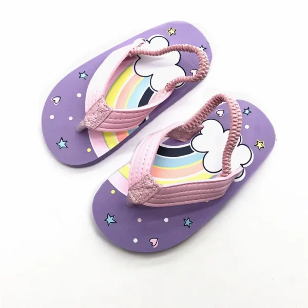 Toddler Flip Flops Shoes Little Kid Sandals with Back Strap Boys Girls Water Shoes for Beach and Pool - Image 2