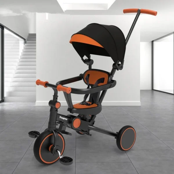 Children's tricycles, baby strollers, 1-3 years old, children's bicycles, music baby strollers, three-in-one baby strollers - Image 2
