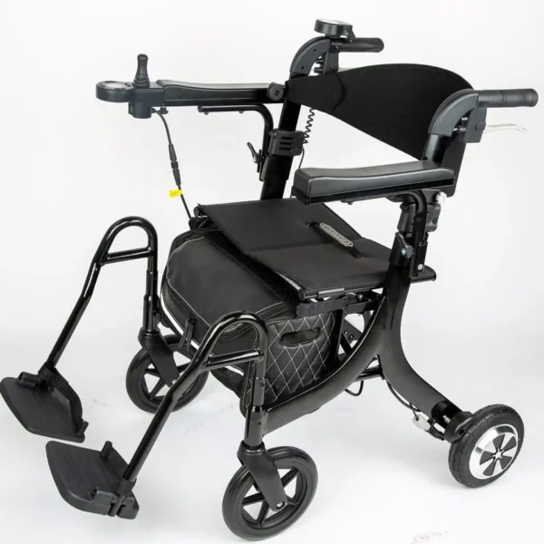 Lightweight Folding Electric Rollator Walker Mobility Scooter Aids Wheelchair for Seniors Adults with Seat Foot Rest Product - Image 2