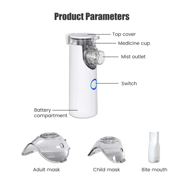 Portable Nebulizer Inhalator Medical Handhe Adult Kids Mini Silent Steam Nasal Humidifier Inhaler Tools Nebulizer Asthma Health - Image 6