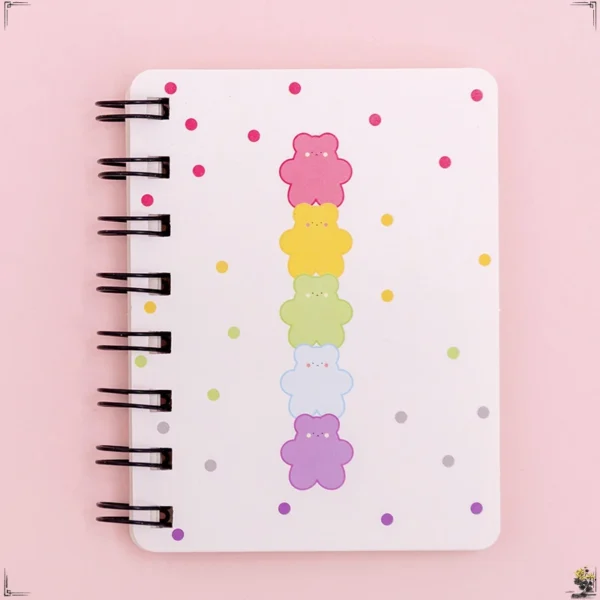 10 Pcs 8*10.5cm Small Flower Flip Coil Notebook for Students Mini Portable Loose Leaf Notebook A7 Pocket Book - Image 4