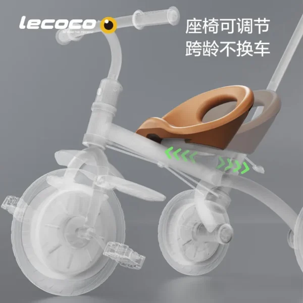 Children's tricycles, toddlers, bicycles, inflatable free with push rods, baby strollers, baby tricycles - Image 4