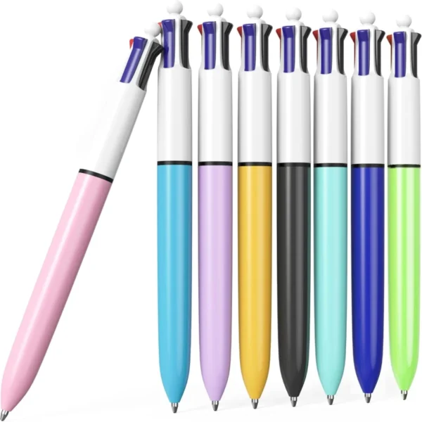 1 Pcs 4-in-1 Multicolor Ballpoint Pen, Medium Point 1.0mm Retractable Colored Pen for Business Office, Student, Doctor Nurse ect