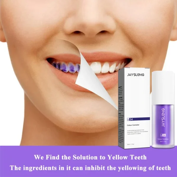 V34 Teeth Whitening Toothpaste Protect Tooth Enamel Intensive Stain Removal v34 Colour Corrector Toothpaste Improve Yellow Teeth - Image 5