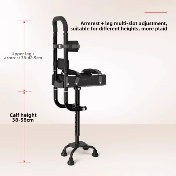 Ankle Fracture Support Brace Disability-Focused Leg Crutches Adjustable Non-Slip Rehabilitation Walkers for Stable Recovery - Image 5