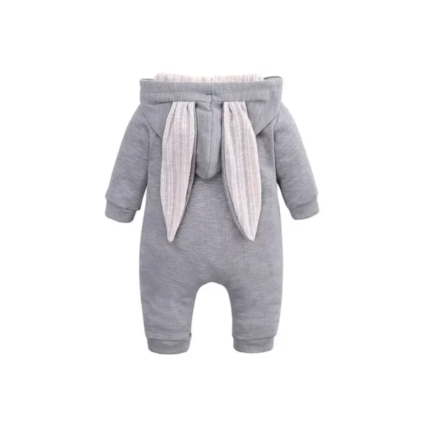 Cartoon Newborn Baby Clothes Boys Romper Long Sleeve Hooded Zipper Baby Girl Romper Spring & Autumn Infant Clothing 3-18 Months - Image 3