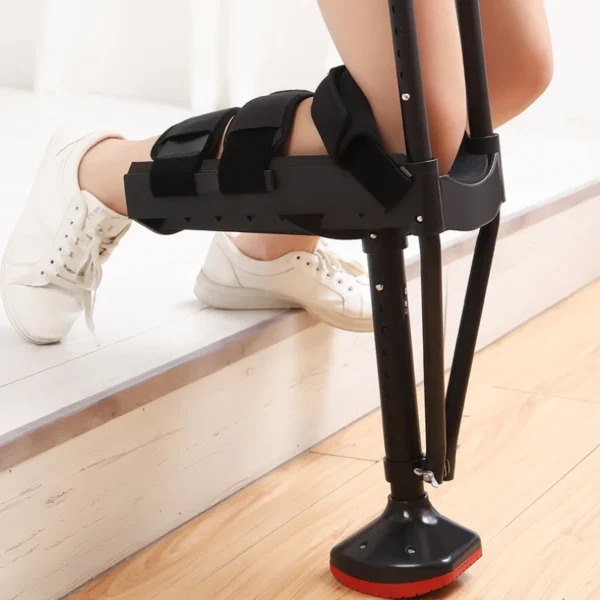 Telescopic Single Leg Walking Aid, Hands-Free Knee Crutch, Mobility Enhancer Stick, Adjustable Walker for Independent Movement - Image 3