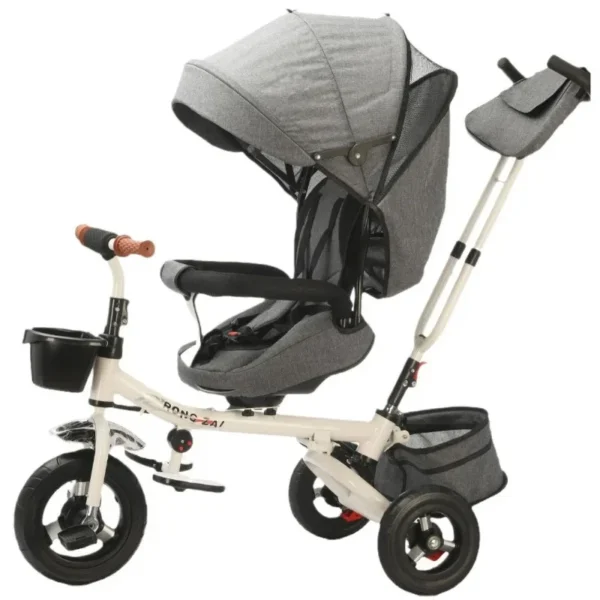 Children's portable strollers can sit on infant strollers, baby tricycles, bicycles, baby strollers, folding with brakes - Image 3