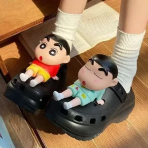 MINISO Anime Series Shoe Charms 3D Doll Buckle for Clogs & Sandals Crayon Footwear Decoration X-mas Party Gifts For Girls Boys
