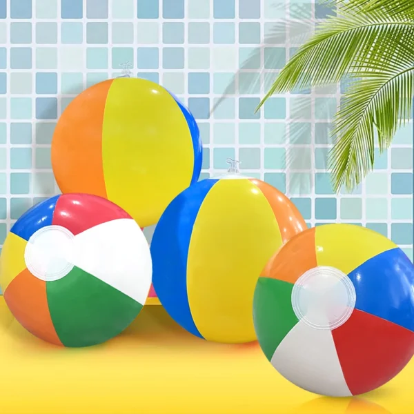4Pcs Inflatable Beach Ball Colorful Balloons Swimming Pool Party Water Game Balloons Beach Sports Shower Ball Fun Toys for Kids - Image 3