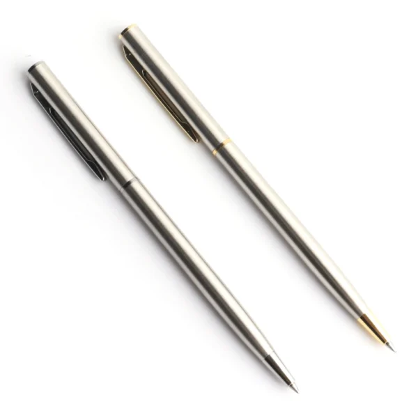 Metal Gel Pen Stainless Steel Material Rotate Gel Pens Ink Colors Black Blue Writing Point 0.5mm For School Office Stationery - Image 2