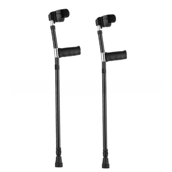 Lightweight Adjustable Forearm Crutches - Ergonomic Height-Control Arm Support with Non-Slip Handle for Mobility Assistance - Image 2