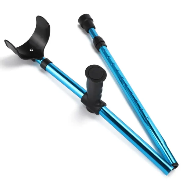 Alloy Folding Crutch Adjustable Telescopic Underarm Cane Walking Stick For Elderly Disabled Trekking Multifunction Hiking Canes - Image 4