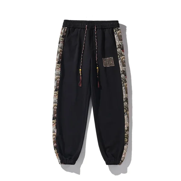 2024 Spring New Bear Embroidery Men's Casual Trousers Loose Fit Trendy Sporty Footwear Versatile Boots Men's Pants - Image 5