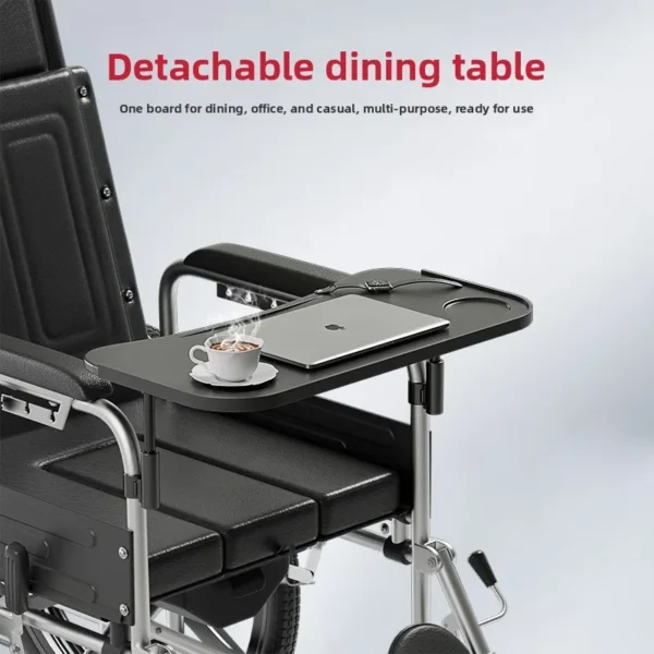 YYSK wheelchair 45cm wide folding multi-functional care with toilet lying down for the elderly and the disabled manual cart - Image 4