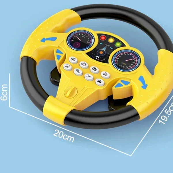 Infant Shining Eletric Simulation Steering Wheel Toy with Light Sound Kids Early Educational Stroller Steering Wheel Vocal Toys - Image 5