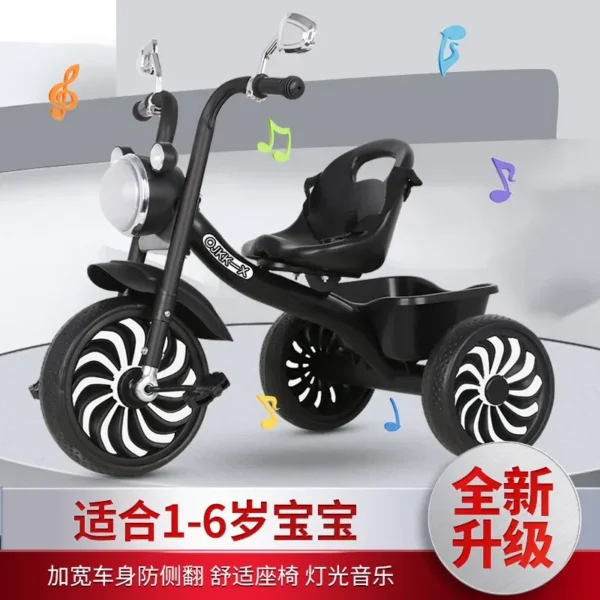 Children's Tricycle 1-3-2-6 Years Old Large Baby Toy Baby Stroller Pedal Bicycle Kindergarten Stroller - Image 2