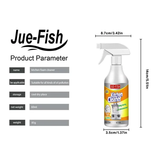 60ml Kitchen Bubble Cleaner Household Cleaning Tools Heavy Oil Foam Cleaner Multipurpose Foam Cleaner Spray Kitchen Accessories - Image 6