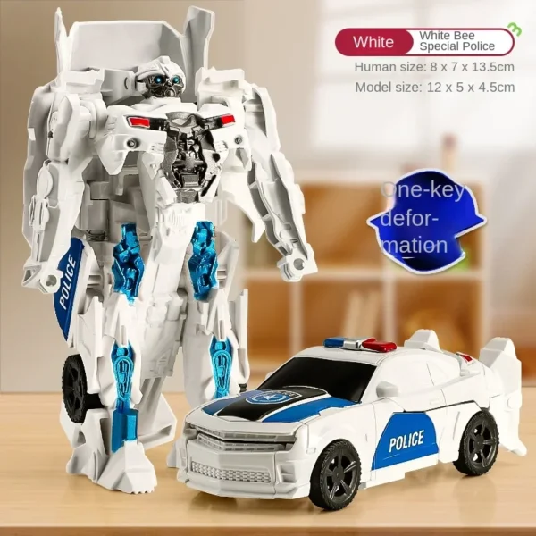 Transformation Car Anime Robot Model One Step Deformation Robot Toy Kid Puzzle Toy Deformation Car Action Figure Model - Image 3