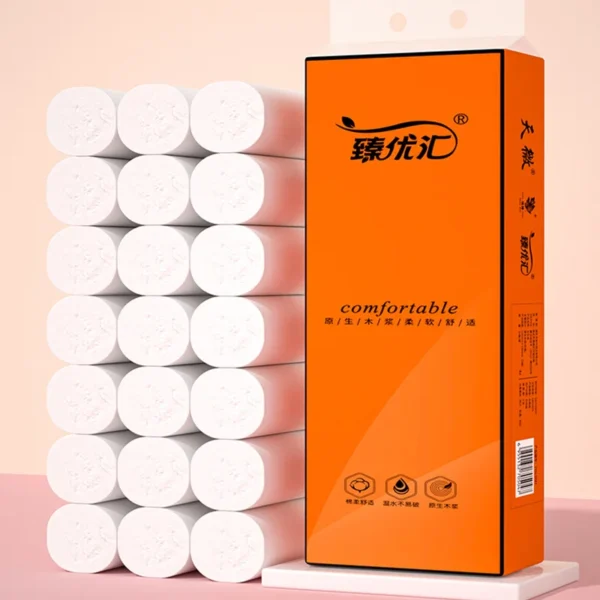 48 rolls of household toilet paper hand towel toilet paper integral paper towel log rolls coreless rolls - Image 4