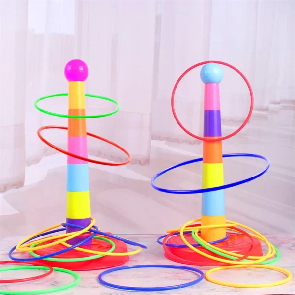 Children Throw Circle Game Ferrule Stacked Toys Fun Indoor Outdoor Parent-Child Interactive Circle Layers Early Education Gift - Image 4