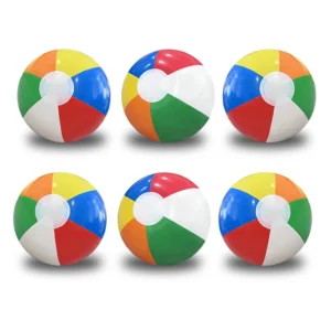 6Pcs Inflatable Beach Ball Colorful Balloons Swimming Pool Party Water Game Balloons Beach Sports Shower Ball Fun Toys for Kids