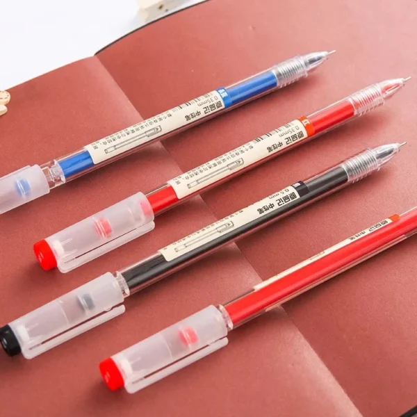 12pcs/Lot Japan Fine Point Pen 0.35mm Black Blue Red Ink Gel Pen Ballpoint Pen School Office Student Writing Stationery Supply - Image 2