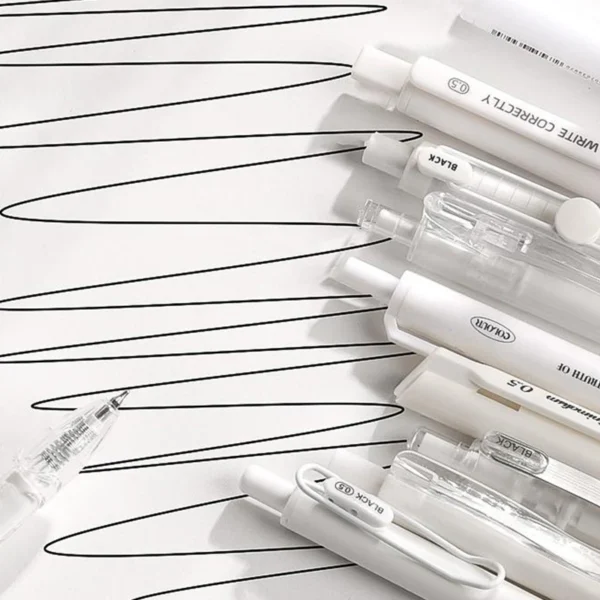5Pcs Simplicity Fashion Gel Pen Set Solid Color Cute Quick Drying Neutral Pens Lovely Student Stationery School Office Supplies - Image 5