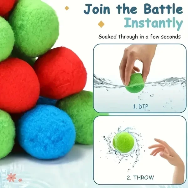 Fun Reusable Water Balls, Reusable Water Balloons For Outdoor Toys And Games, Water Toys, Summer Toy Balls For Pool And Backyard - Image 4