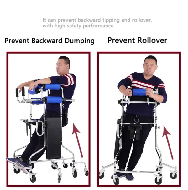 High Quality Adult Walker & Rollator Elderly Disabled Walking Training Aid for Rehabilitation Standing Support - Image 6