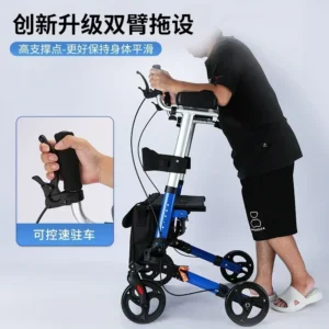 Elderly walker walking crutches