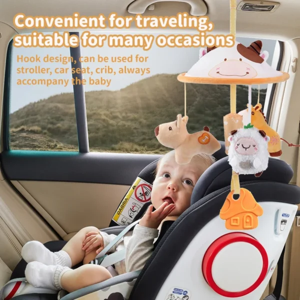 New Baby Plush Stroller Toys Hanging Rattles Sensory Learning Toy Baby Rattles Mobiles Animal Educational Baby Toys 0-12 Months - Image 4