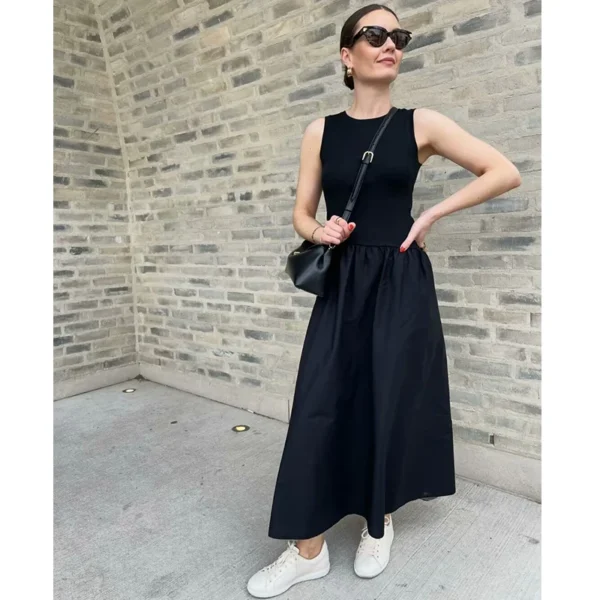 Dresses Summer Women's 2025 New Chic Slim Simple Elegant Holiday Dress Street Women's Comfortable Youth Dress - Image 3