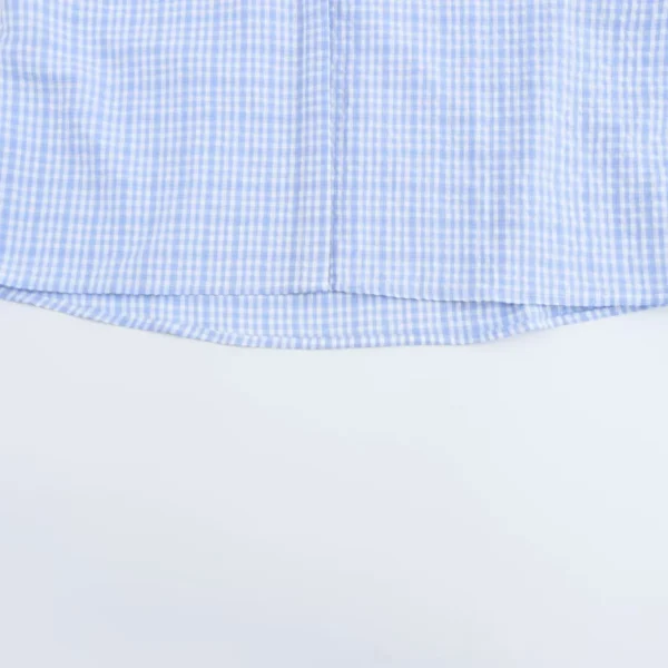 ZBZA Women's Bib Collar Gingham Shirt Lapel Long Sleeve Single Breasted Hidden Button Bow Tie Top Spring Summer New Chic Shirt - Image 3