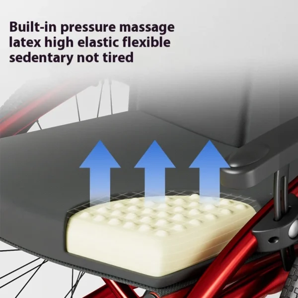 Sports and leisure wheelchair quick-release aluminum alloy ultra-light elderly foldable walker trolley height adjustable - Image 5