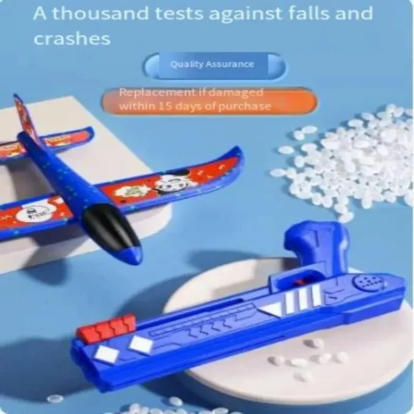 Catapult Foam Plane Gun Fire Outdoor Sports Hand Toss Flying Glider Toy Boys GGirls - Image 5