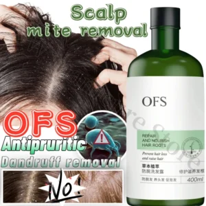 OFS Shampoo Oil Control Fluffy Anti-itching Anti-dandruff Nourishing Scalp Shampoo Anti-hair Loss Unisex Hair Care Shampoo 400ml