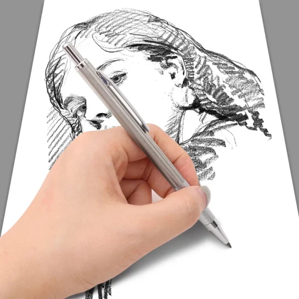 Mechanical Pencil Set 0.3 0.5 0.7 0.9 1.3 2.0mm Full Metal Art Drawing Painting Automatic Pencil with Leads Office School Supply - Image 5