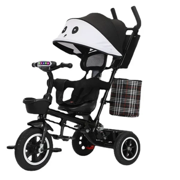 Children's Tricycle Bicycle 1-3 To 6 Years Old Foldable Baby Stroller with Canopy - Image 6